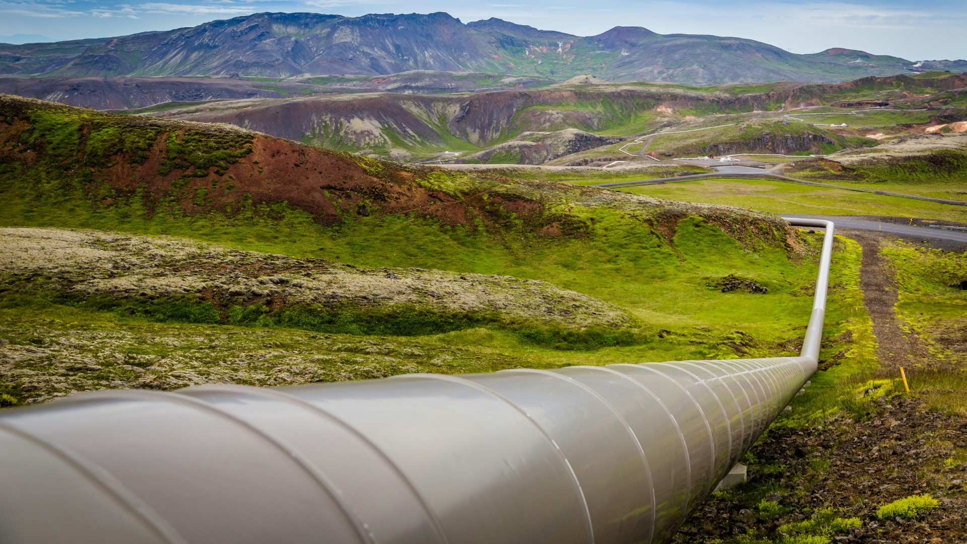 Pipeline running through remote open countryside